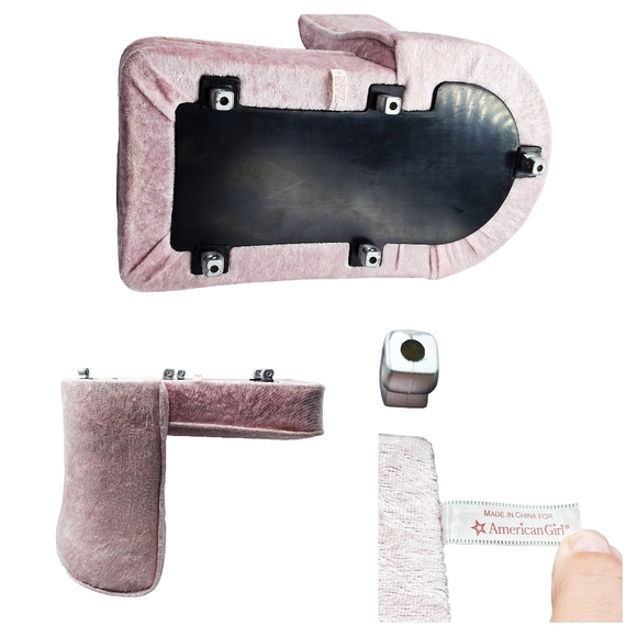 American Girl Doll 2008 Sit & Relax Pink Velvet Fainting Couch Chaise Lounge - Picture 8 of 9